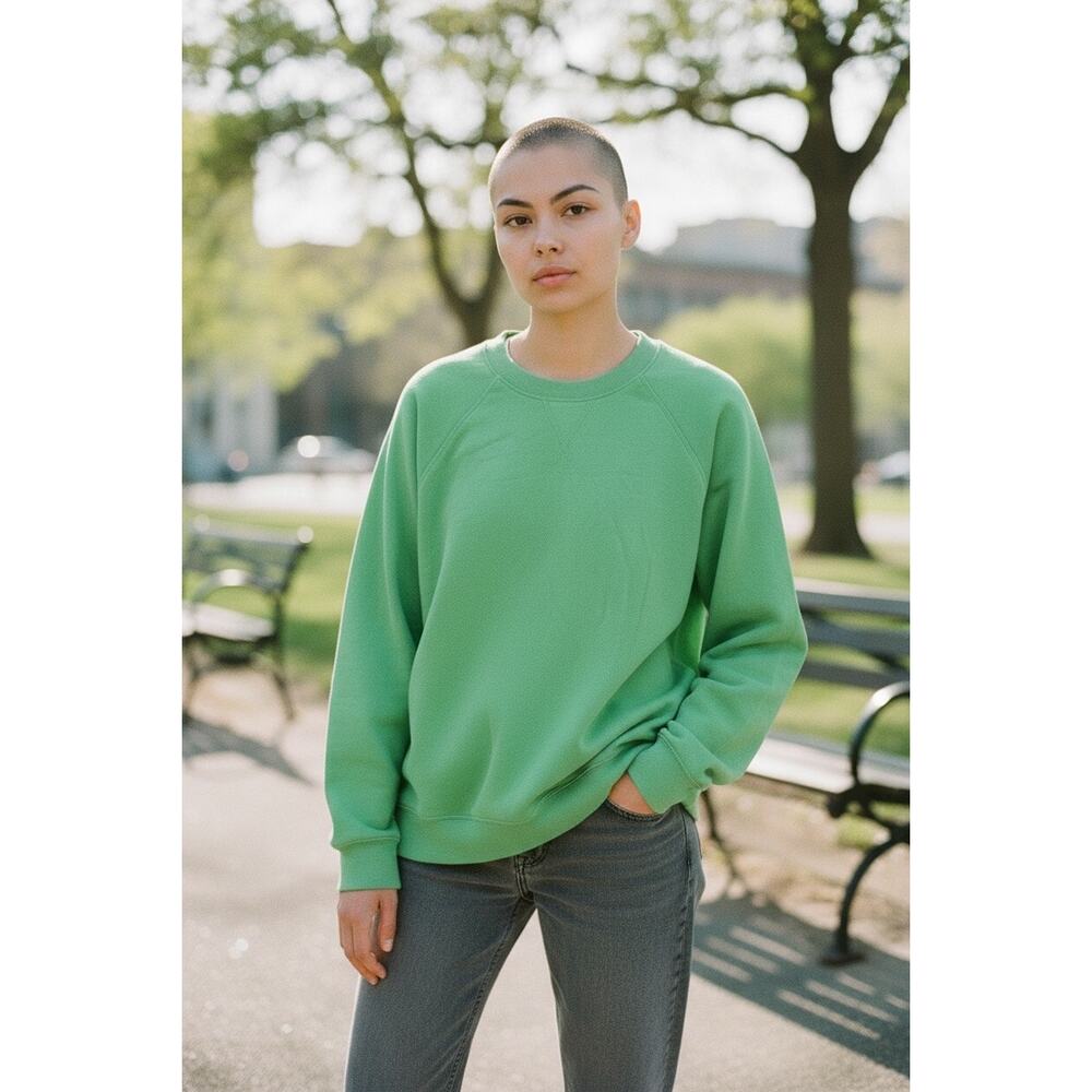 Sincerely Jules Bandier Mint Crewneck Sweatshirt Cozy Athleisure M